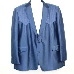 Vintage Circle S Texas Western Boise Two-Button Rodeo Cowboy Blazer Mens 54R